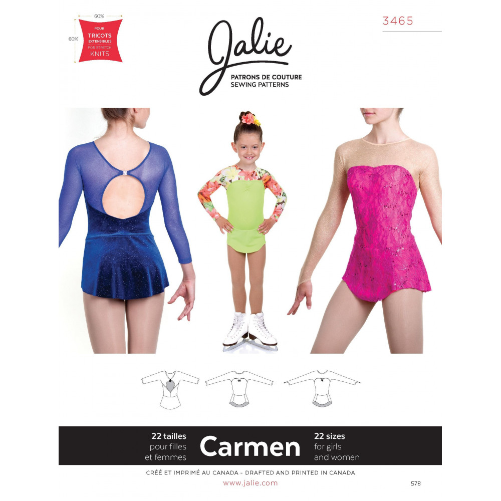 Jalie Patterns Figure Skating Dress Carmen 3465