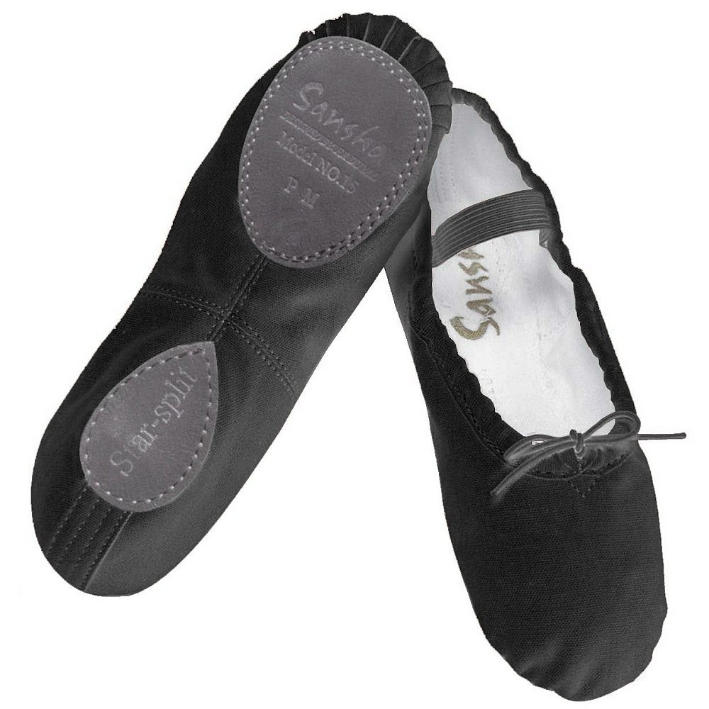 Sansha Ballet Shoe Star Split 15C, black