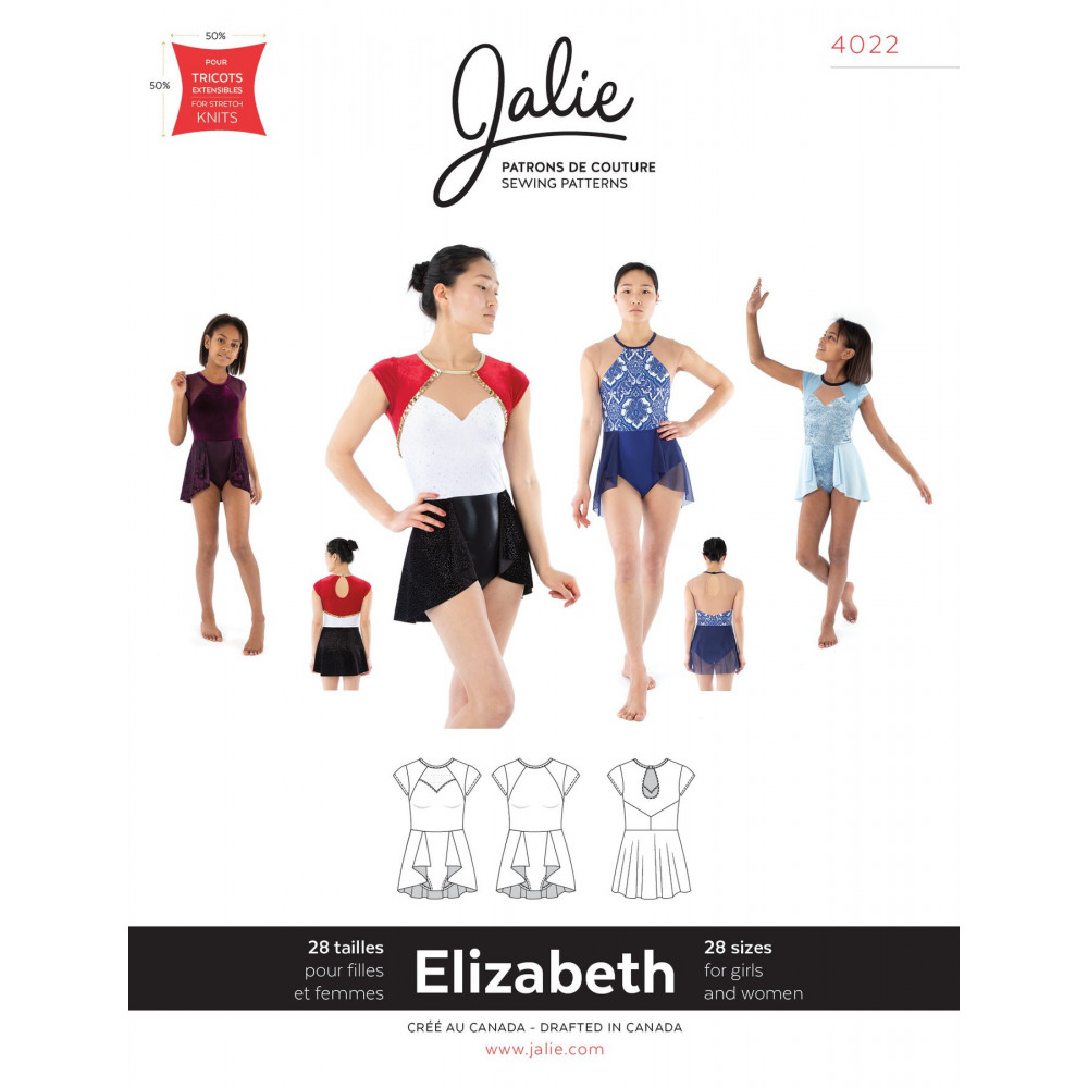 Jalie Schnittmuster Eiskunstlaufkleid Elizabeth 4022